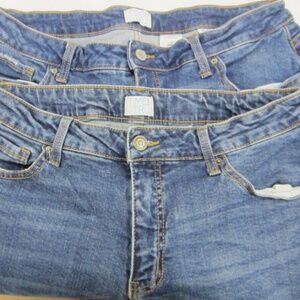 Time and Tru Women's Blue Jeans 14 Regular Cotton Spandex Mid Rise Lot of 2